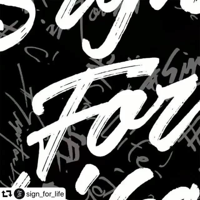 のインスタグラム：「#repost @sign_for_life ・・・ #SignForLife」