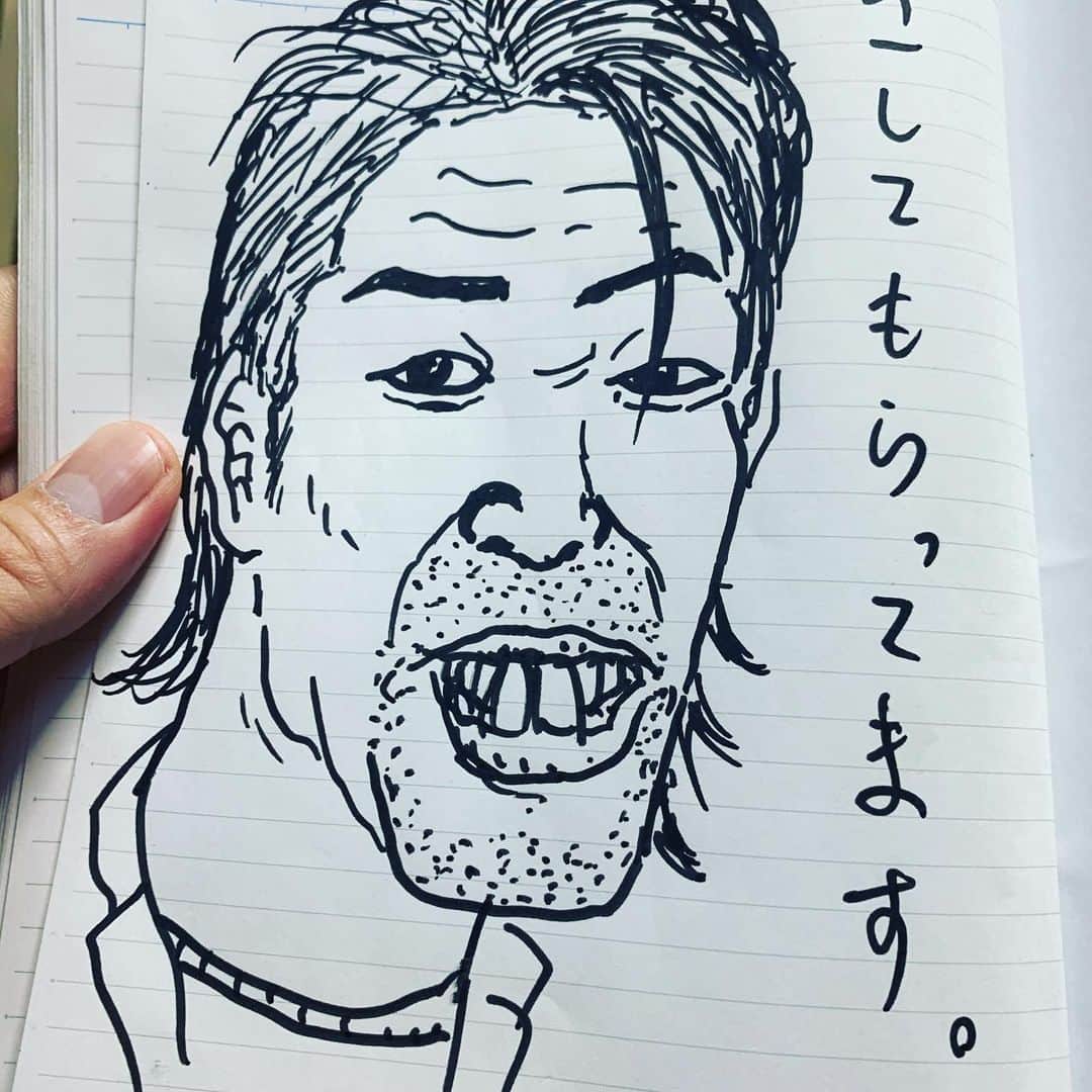 のインスタグラム：「似顔絵さしてもらいました！ くそぅ…インスタの使い方が１ミリも分からん。」