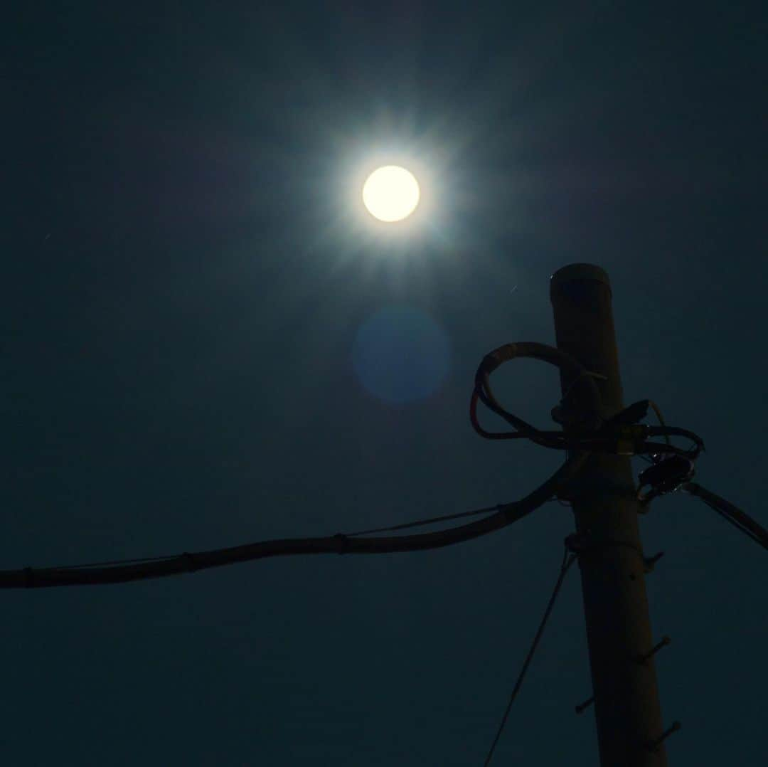 露崎義邦のインスタグラム：「確かにデカい #supermoon」