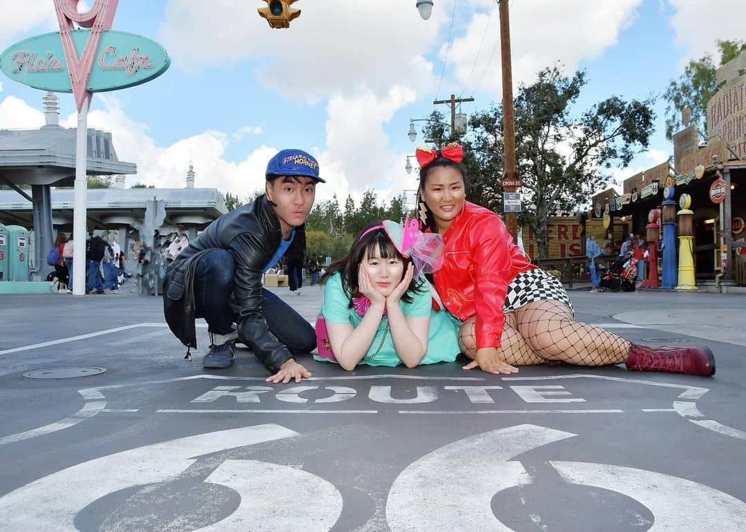 藤井美穂のインスタグラム：「When there was Radiator Springs... We were so cute.」