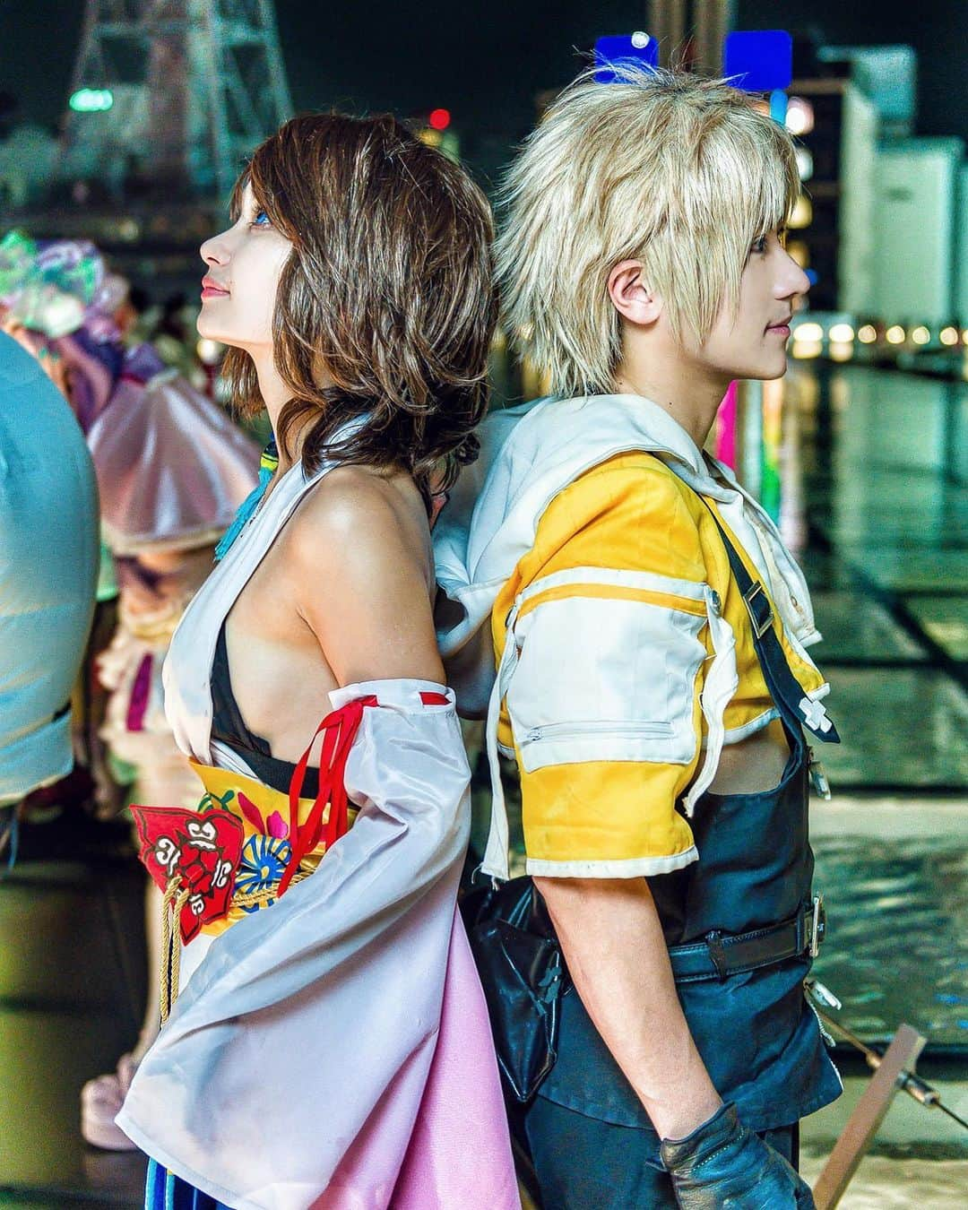 チアコマのインスタグラム：「. . with tidus @cubic.sol  ソル君クオリティ高すぎ🧚‍♀️♡ コスプレ造形の師匠🧝‍♀️🧚‍♀️♡ . . #ティーダ #コスプレ #tidus # #cosplay #コスプレ #ユウナ #yuna #yunacosplay #ffx #finalfantasy」