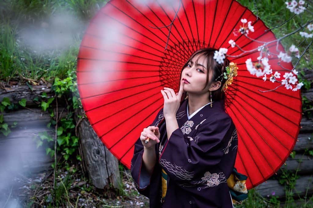 玉樹るいのインスタグラム：「今年の桜は🌸お花見できなかったね、コロナが早く収束しますように。みなさんも、ご自身と大切な人を守るために一緒に頑張りましょうね💪 . . #wa #wafuku #kimono #着物女子 #美マージュ #photo #ポトレ #ポートレート #ポートレート女子 #和服 . photo @tricksterports」