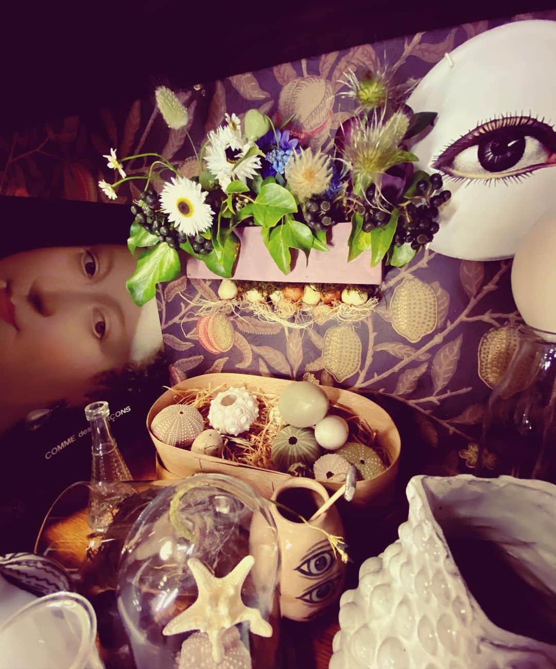 ヒグチユウコさんのインスタグラム写真 - (ヒグチユウコInstagram)「お花をみつめたりして絵を描いている。」4月9日 2時07分 - yukohiguchi3