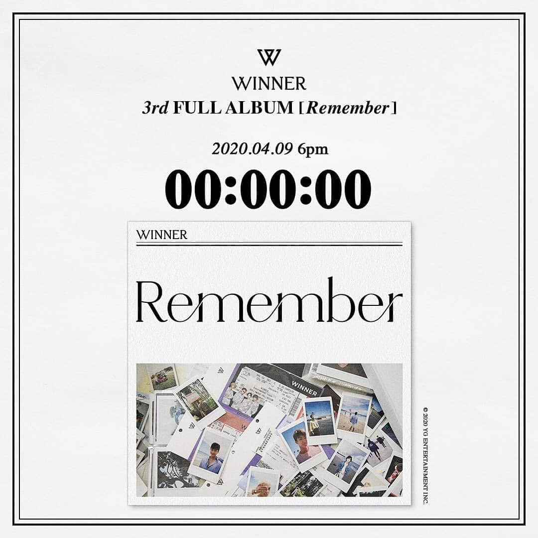 WINNERさんのインスタグラム写真 - (WINNERInstagram)「[✨Remember✨] RELEASE COUNTER ⠀ #Wemember_Remember #WINNER #위너 #3rdFullAlbum #Remember #ReleaseCounter #AlbumRelease #Today #20200409_6pm #YG」4月9日 9時00分 - winnercity