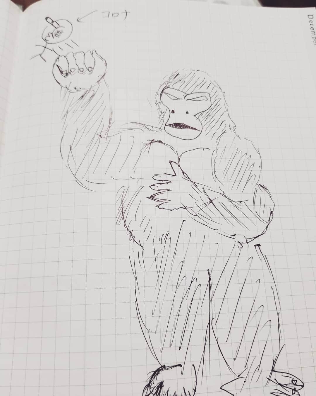 太田芳伸のインスタグラム：「#コロナに負けるな 【イラストで笑顔をひろげよう】  えー・・・ まさかの今日２回目です。 ビックリしたけど、嬉しいぞ！ 湯澤花梨ちゃん(@karin_8325 )から バトンが回ってきたので描きました。  この絵は、皆さん分かると思いますが、裏拳でコロナを地球上から吹っ飛ばしている  森田まり子ちゃんです。  まり子ちゃんありがとう。 地球が救われました。人って本気になれば変われるんだね。 左の時が懐かしい。  と言うことで、一人でも笑顔になったくれれば良いなぁ🎵  ではでは イイイイ石橋石橋‼️ @hiroki.ishibashi  バトンを託します‼️見ててくれー‼️」