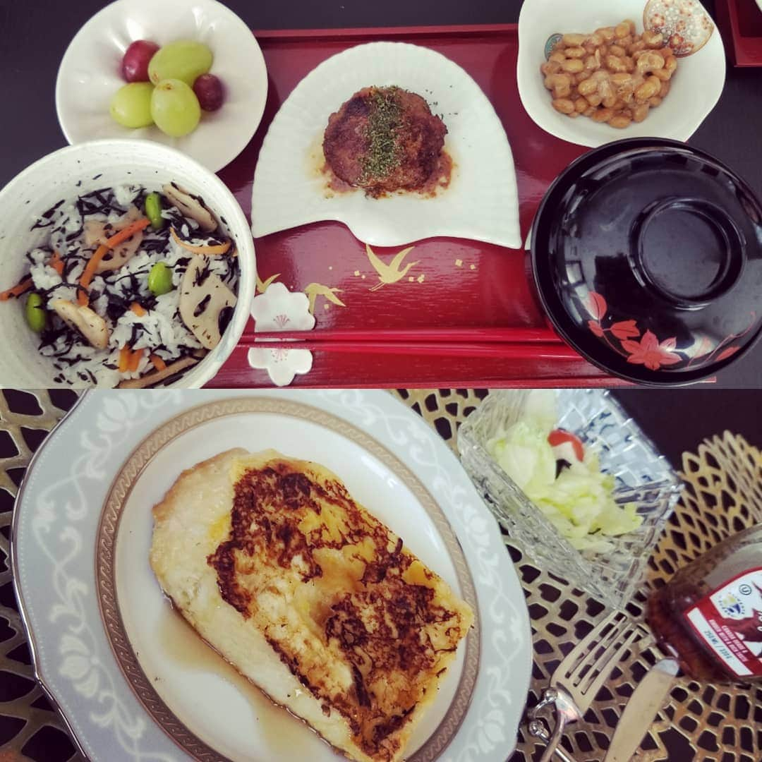 汾陽麻衣さんのインスタグラム写真 - (汾陽麻衣Instagram)「今日の朝ご飯とお昼ご飯🍚 時間に余裕があるし、気分転換になるのでゆっくり器を選びながら(そんなに持っていないけど😂)食卓に並べています😊  しばらく外食出来ないので夜はレストランっぽくしたいなぁ～🥂 ハードル高いなぁ～🥂 #おうちごはん  #おうち時間」4月9日 18時12分 - mai_kawaminami