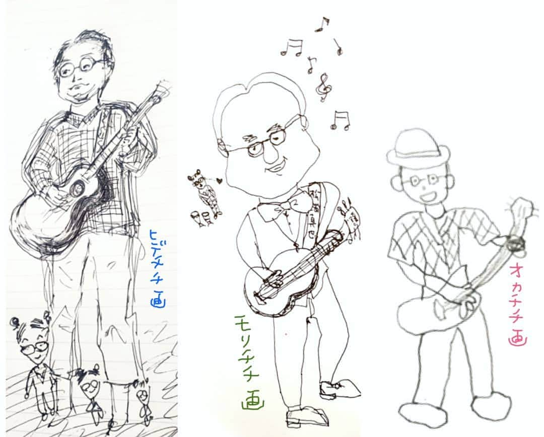 のインスタグラム：「「イラストで笑顔を広げよう」  という企画にて  吉本新喜劇の松浦真也兄さん ( @mazushin )から爆乳三姉妹にバトンがまわってきました。 ・ ・ ・ 私たちは３人は、 ・ 『岡田直子が心を寄せている松浦真也』 をテーマにを描きました(*^^*)！ ・ 左 長女ヒデチチ画　（服部ひで子 ・ 真ん中 次女モリチチ画（森田まりこ ・ 右 三女オカチチ画（岡田直子 ・ ・ 次は、吉本新喜劇の酒井藍座長 ( @sakaiaisakaiai )にバトンをお渡しさせていただき、  早速、繋いでくださいました。  ありがとうございます( ´∀｀ )b ・ ・ ・ #イラストで笑顔を広げよう」
