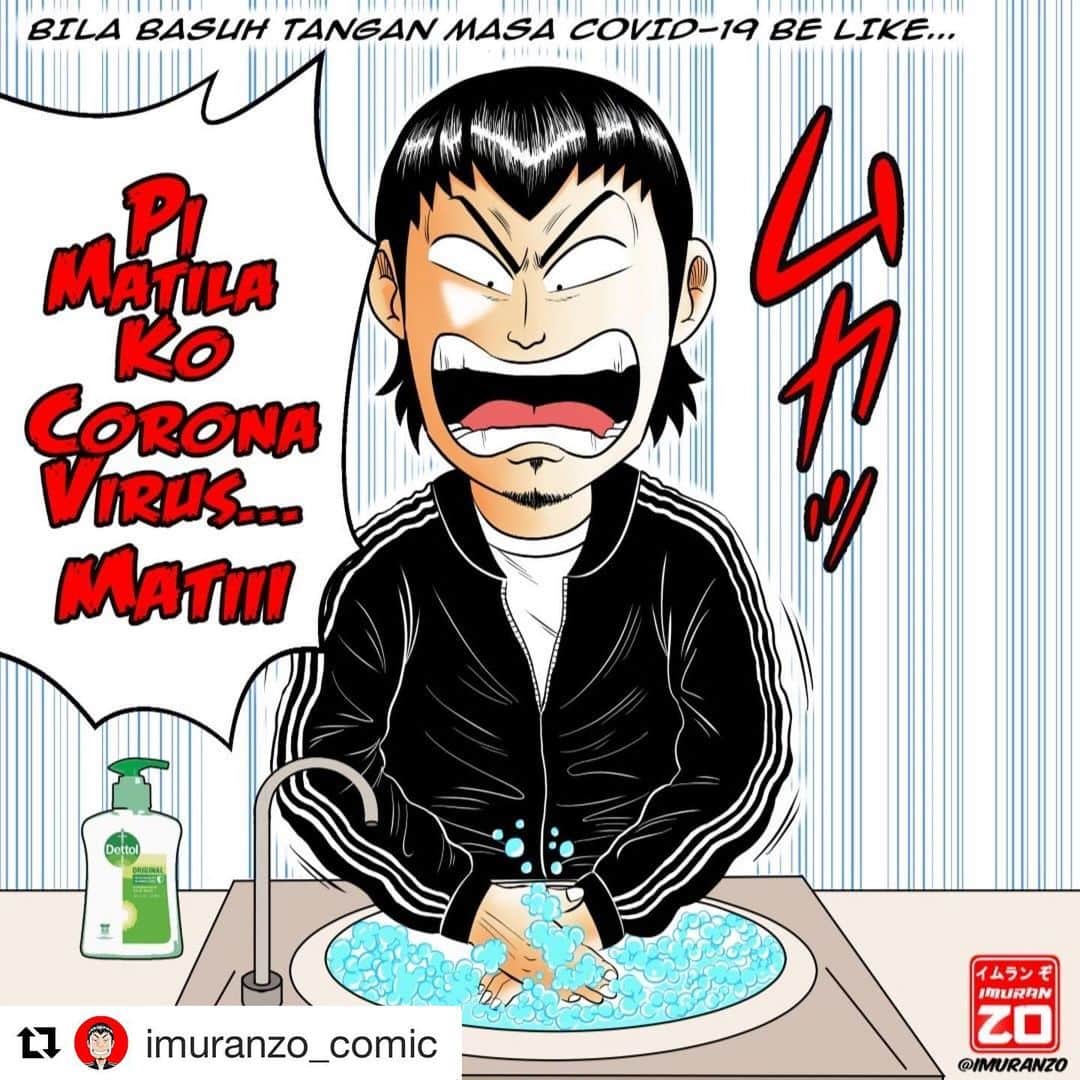 Koleksi Komik Malaysiaさんのインスタグラム写真 - (Koleksi Komik MalaysiaInstagram)「#Repost @imuranzo_comic with @get_repost ・・・ BASUH TANGAN MASA COVID-19 !!! 😁😁😁 .  Huhu...siapa basuh tangan macam ni sekarang 👐😆😁 . . . . 👉Follow @imuranzo_comic for more !🍫 . . . ➖➖➖➖➖ 🎌HASHTAGS🎌➖➖➖➖➖ #komik #komikmalaysia #koleksikomikmalaysia  #komikstrip #gengkomik #komikharian #drawing #mangadrawings  #imuranzo #stayathome」4月9日 21時56分 - tokkmungg_exclusive