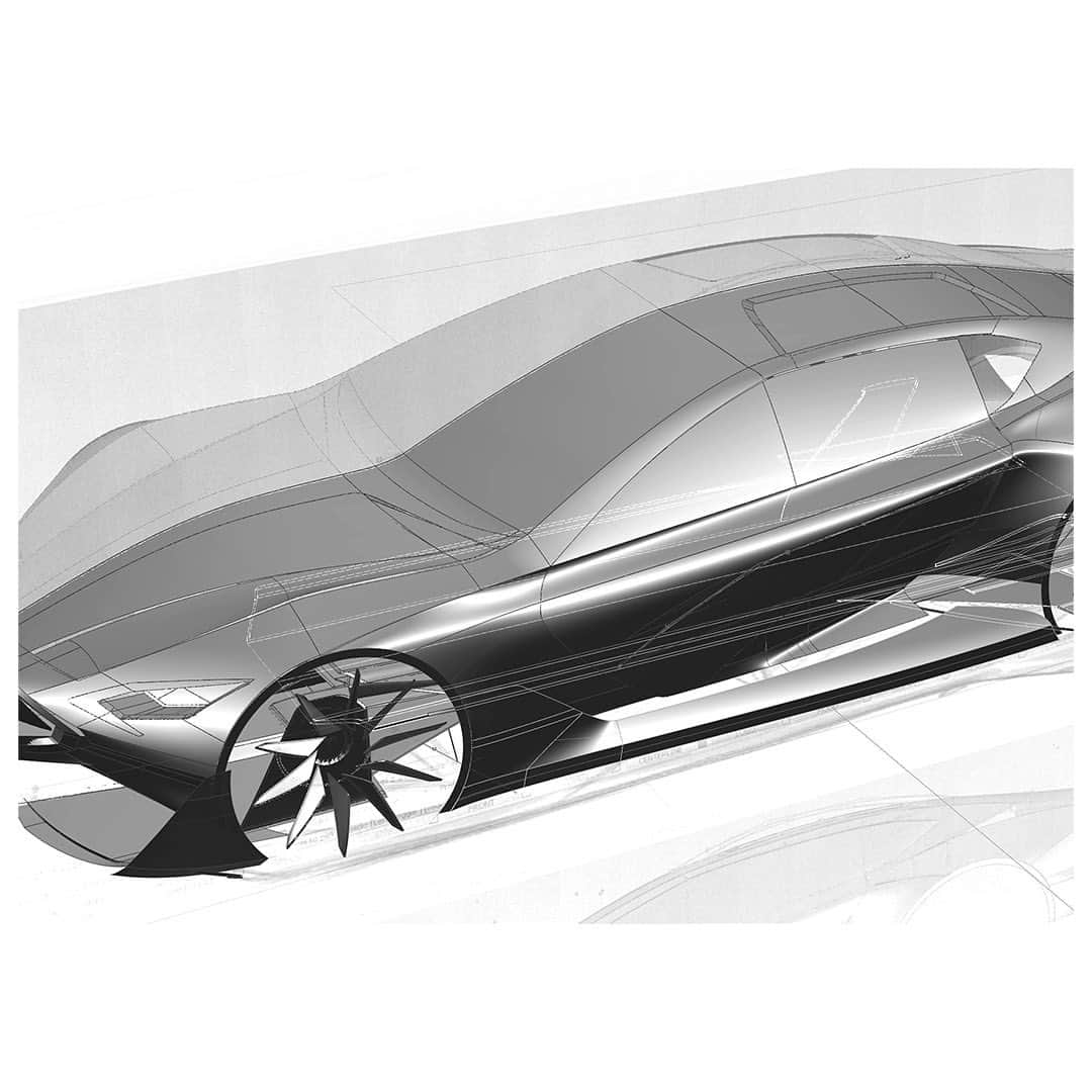 ディタのインスタグラム：「DITA’s design team finds inspiration in the world around us; automobile design and the fearless pursuit of speed continues to drive us to create new optical possibilities. Drawings here by Han Roh, Senior Designer of DITA.」