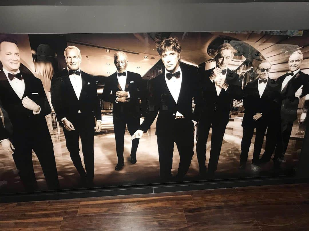 一木エリカのインスタグラム：「Found this Legends Art🤵✨🎬🎥 I like men’s wearing Tuxedo with bow tie🤵 レジェンド達のアート🖼✨ タキシードって男だけに許された最高のお洒落だと思う。」