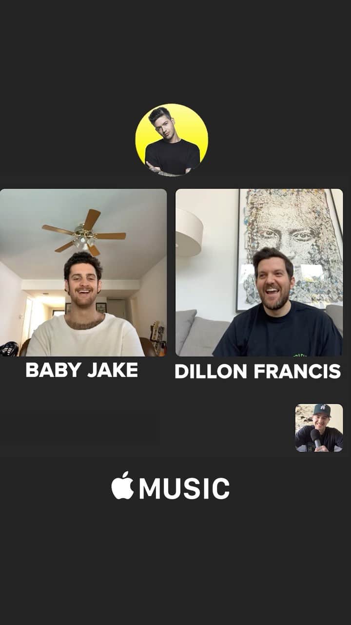 T・ミルズのインスタグラム：「@dillonfrancis & @itsbabyjake joined me on FaceTime」