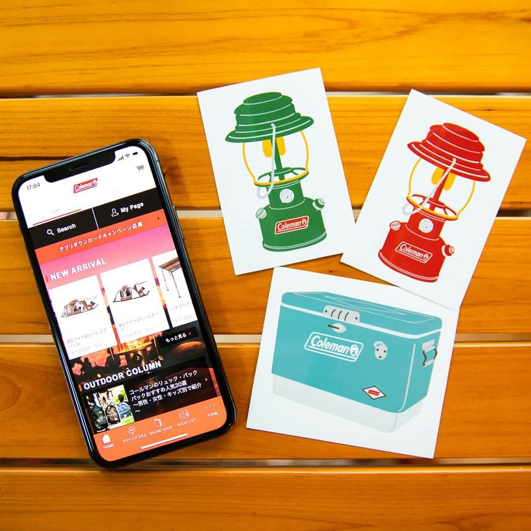 Coleman Japanさんのインスタグラム写真 - (Coleman JapanInstagram)「＼📱ダウンロードキャンペーン❗️／ ・ 今なら、コールマン公式アプリをダウンロードすると、毎月抽選20名様に「U.S.デザインColemanオリジナルステッカーセット 」をプレゼント🎁 ・ お気に入りのコールマン製品やPC、ステーショナリーなどに貼ってお楽しみください💓 ・ #私のコールマン をつけてSNSで投稿も大歓迎です😊 ♪ ・ 応募方法： 「Coleman Japan公式アプリ」をダウンロードして、アプリ内のキャンペーン応募ページから必要事項を入力のうえご応募ください。 ・ ※当選は賞品の発送をもってかえさせていただきます。 ※ステッカーは3種類・1セットとなります。 ※ステッカーの色は変更になる場合があります、予めご了承ください。 ※賞品の発送が遅くなる場合がございます。 ・ ・ ・ #灯そうColeman #灯そうコールマン #灯そう #Coleman #コールマン #Camp #キャンプ #Outdoor #アウトドア #Lantern #ランタン #Steelbeltcooler #スチールベルトクーラー #Hardcooler #ハードクーラー #Coolerbox #クーラーボックス #おうちキャンプ #おうち時間  #おうちコールマン」4月10日 20時00分 - coleman_japan