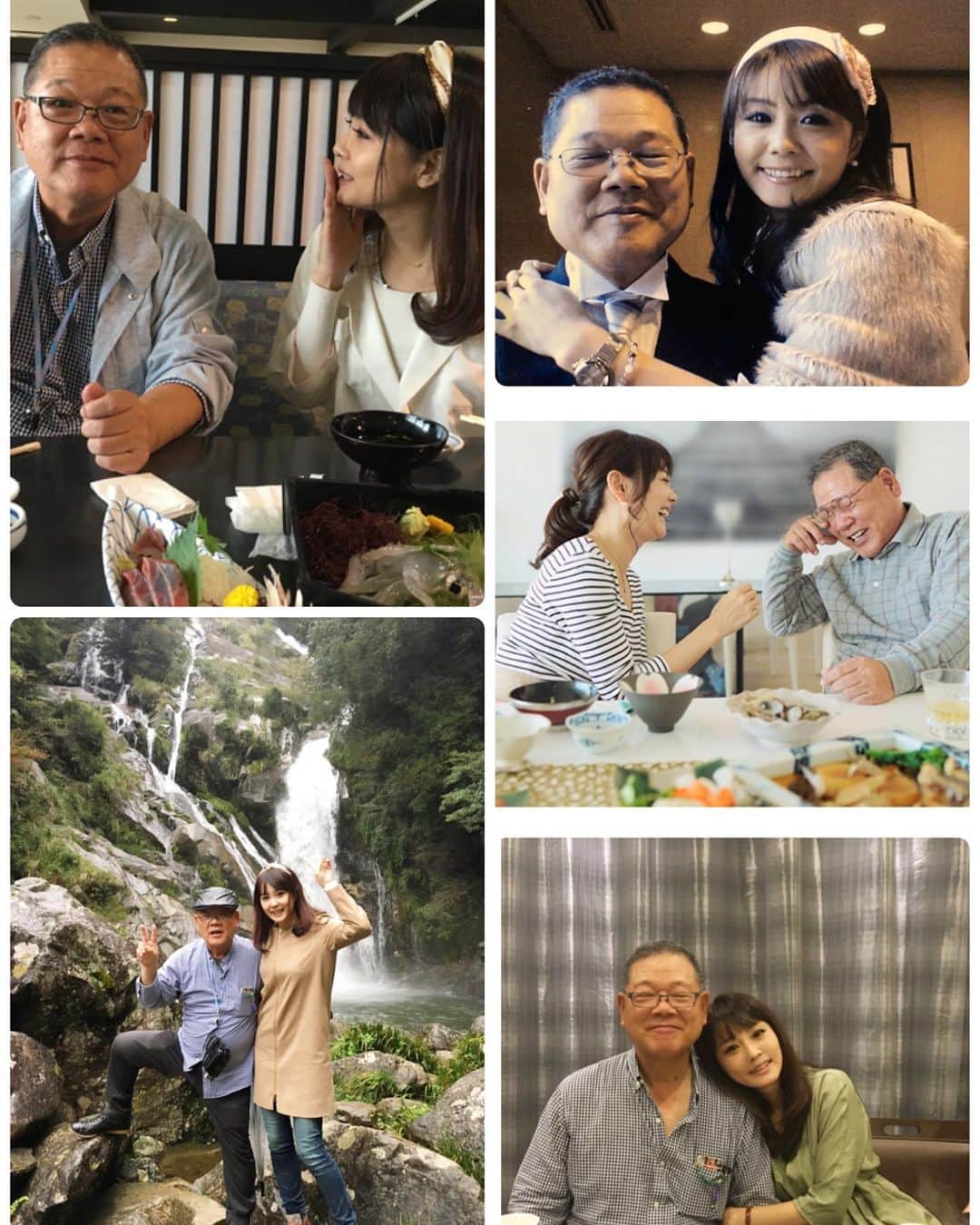 勝木友香さんのインスタグラム写真 - (勝木友香Instagram)「先日、父の誕生日🎂 この10年の写真を振り返ると ファザコン感が否めません…笑 お誕生日おめでとう🎉  #ちちとむすめ  #おとうさん  #父　#娘」4月10日 21時07分 - katsukiyuhka