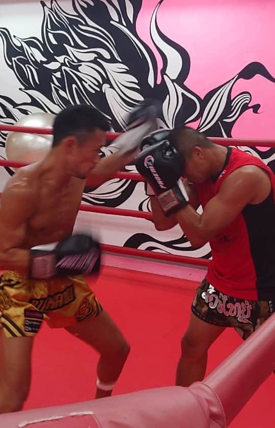 梅野源治のインスタグラム：「Boxing👊😄👊 #muaythai #boxing #k1 #ムエタイ #ボクシング #ゲーオウィラサクレック  #感謝」