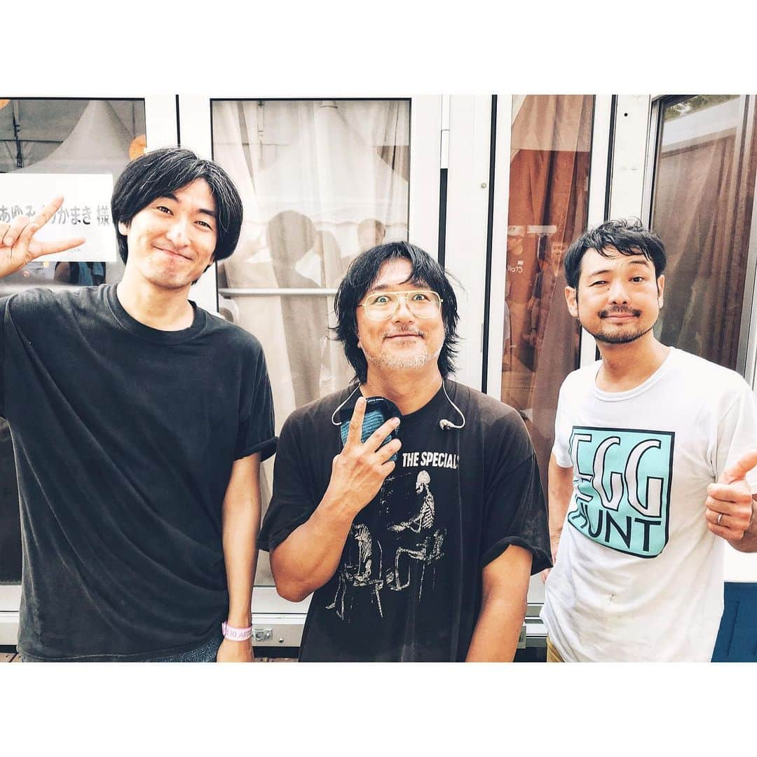 原直央さんのインスタグラム写真 - (原直央Instagram)「あゆみくりかまきBAND '19.8.10. アイゴンさんとはお初、隆史とは22年ぶりのリズム隊。ありがとうございました。」8月10日 20時46分 - naouhara