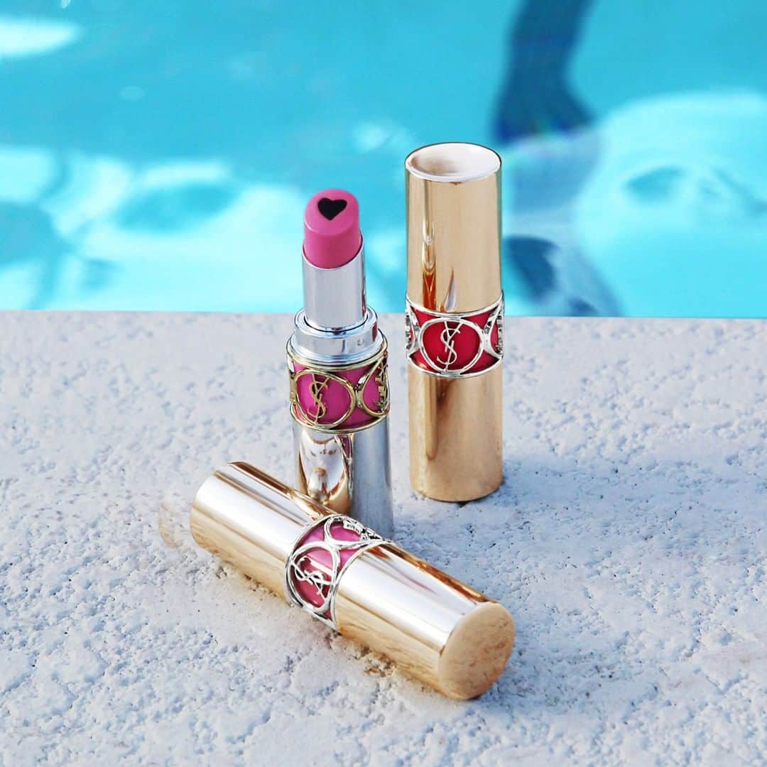 Yves Saint Laurent Beautyさんのインスタグラム写真 - (Yves Saint Laurent BeautyInstagram)「Lounging by the pool never looked so beautiful. VOLUPTÉ PLUMP-IN-COLOR in N°2 DAZZLING FUCHSIA  ROUGE VOLUPTÉ SHINE in N°4 ROUGE BALLET ROUGE VOLUPTÉ SHINE in N°6 PINK SAFARI #yslbeauty #voluptéplumpincolor #rougevoluptéshine」8月10日 21時00分 - yslbeauty