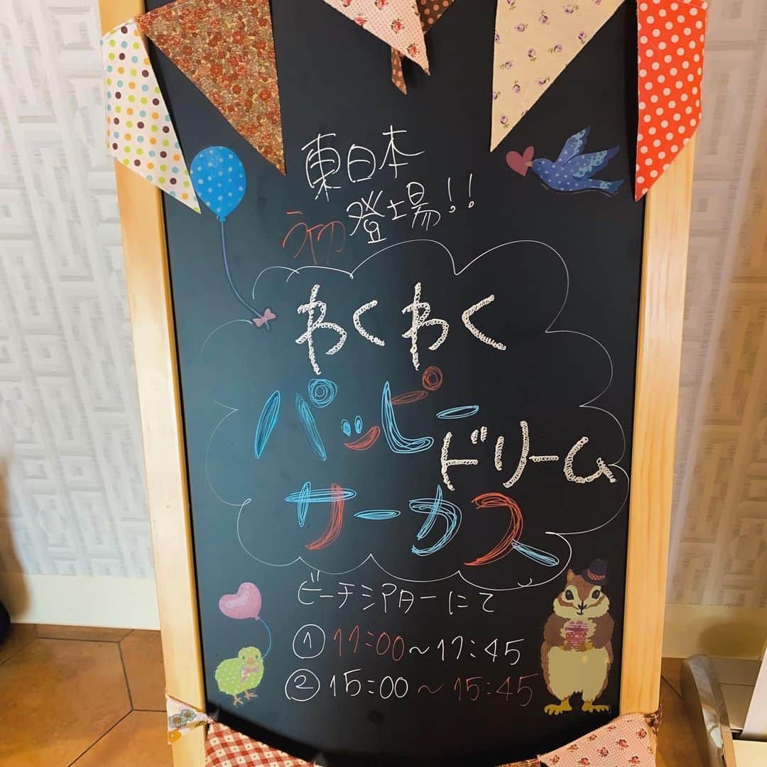 のインスタグラム：「．﻿ わくわくハッピードリームサーカスinハワイアンズ、本日からシーズン2開催いたしました🎪✨﻿ ﻿ #ハッピードリームサーカス #わくわくハッピードリームサーカスinハワイアンズ #サーカス #ハワイアンズ #スパリゾートハワイアンズ #hawaiians #sparesorthawaiians #ピエロ #ジャグリング」