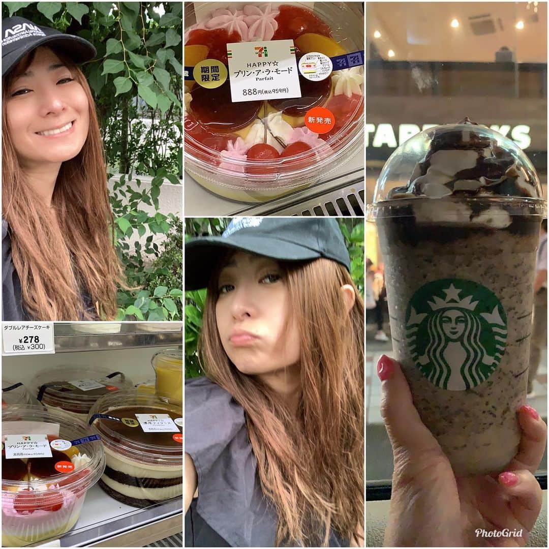 のインスタグラム：「暑中見舞いもうしあげます！！ まだ、御盆すぎてないから 残暑見舞いやないよね？？？ ちぃーと、夏風邪引いて ダウン気味だった 岡田祐佳です☀ みなさんは元気ですか？ 夏バテしてようが、 食欲はダウンしないから困ったもんです‪( ;ᯅ; )‬ 体調少し良くなり外出たら またまたスタバに吸い込まれ フラペチーノ購入！ しかも！Ventiサイズ😍😍 たまにはいいさ⤴︎︎⤴︎︎ のにかかわらず！  コンビニで、超デカプリンアラモードとテラミス見つけて 買いたくて買いたくて… だけど、堪えた。  だって フラペチーノVentiサイズに このスイーツ 完全アウトやろ？！ 写真だけで、我慢したw (写真は、お店に許可もらいまし)  #スタバ #フラペチーノ #バニラクリームフラペチーノカスタム #チョコシロップ #チョコチップ #starbucks #夏風邪 #夏バテ #熱中症 #病み上がり #顔腫れとる w#超デカ #超デカスイーツ」