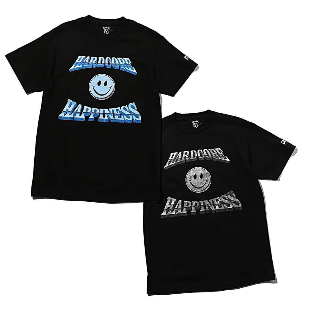 DJ DARUMAのインスタグラム：「HARDCORE🙂HAPPINESS新色出た Available now at FULL-BK Online Store. @FULLBK Shipping both domestically and internationally. ☑ HARDCORE HAPPINESS TEE 5,940 yen」