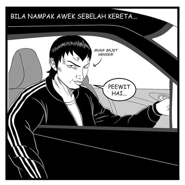 Koleksi Komik Malaysiaさんのインスタグラム写真 - (Koleksi Komik MalaysiaInstagram)「#Repost @imuranzo87 with @get_repost ・・・ kalo nak ushar awek tu... tolong cermin kereta dulu ye...😁😁😁 Kalo korang terer apa kereta laki tu pakai & apa kereta awek tu pakai...? *Saja tak letak emblem kereta kat situ takut ade terasa kui3 😁✌️ . . . #comic #comics #comicstrip #animation #creative #animationart#malaysia #clipstudiopaint #komik #komikmalaysia #animasi #anime#art #cartoon #cartoonist #cartoons #drawing #drawingsketch#illustration  #illustrator #komikstrip #malaysian#mangadrawing #gengkomik #webcomic #kartun #lawak#lawakhambar」8月10日 14時33分 - tokkmungg_exclusive