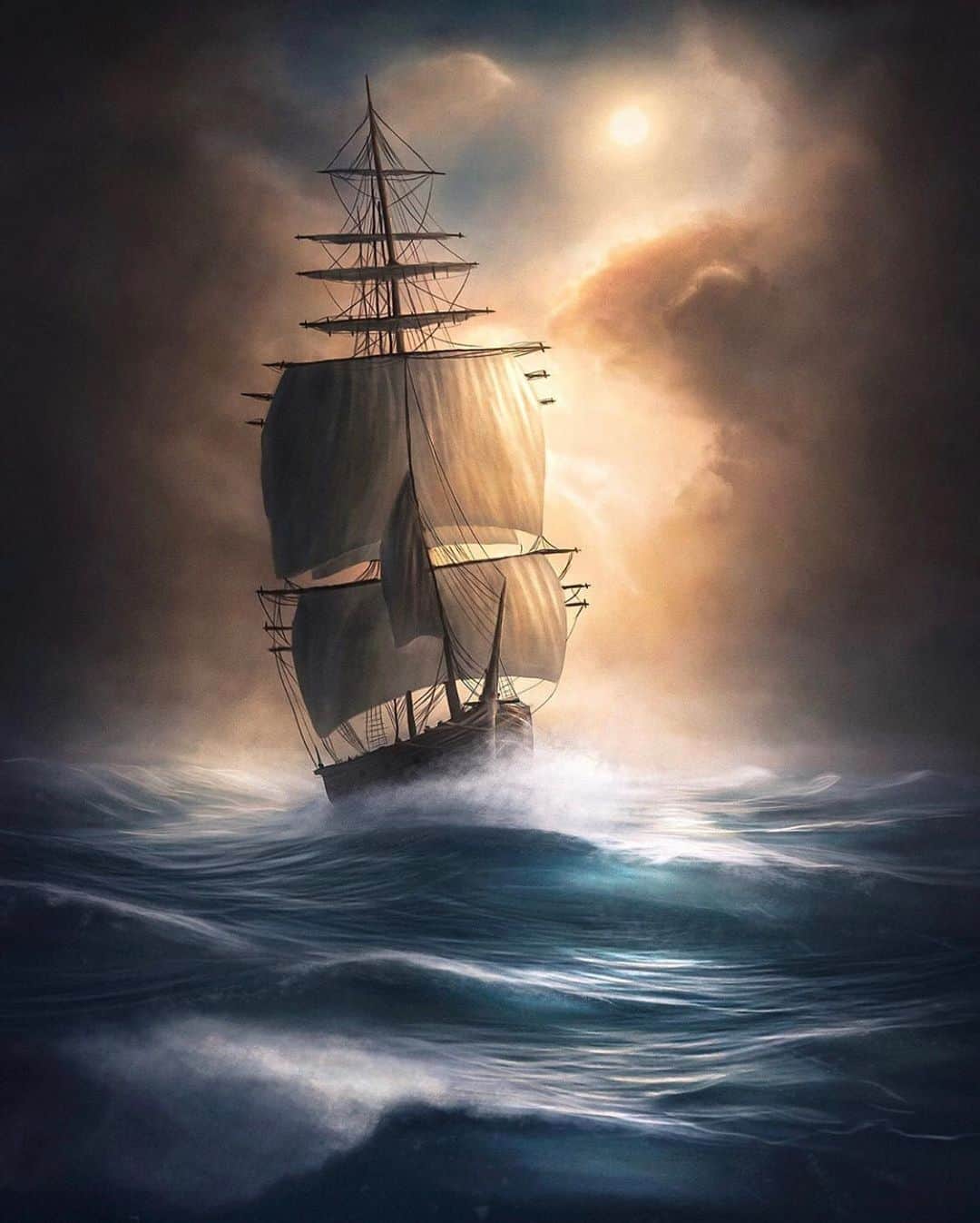 Canon Photographyさんのインスタグラム写真 - (Canon PhotographyInstagram)「A wonderful creative piece by @visualsofjulius. He created this artwork from scratch in photoshop  using just brushes, making this the best digital painting we have ever seen. Great work!  #digitalart #digitalpainting #ship #roughsea #stormy #cpfeatureme #sunset」8月10日 15時45分 - cpcollectives