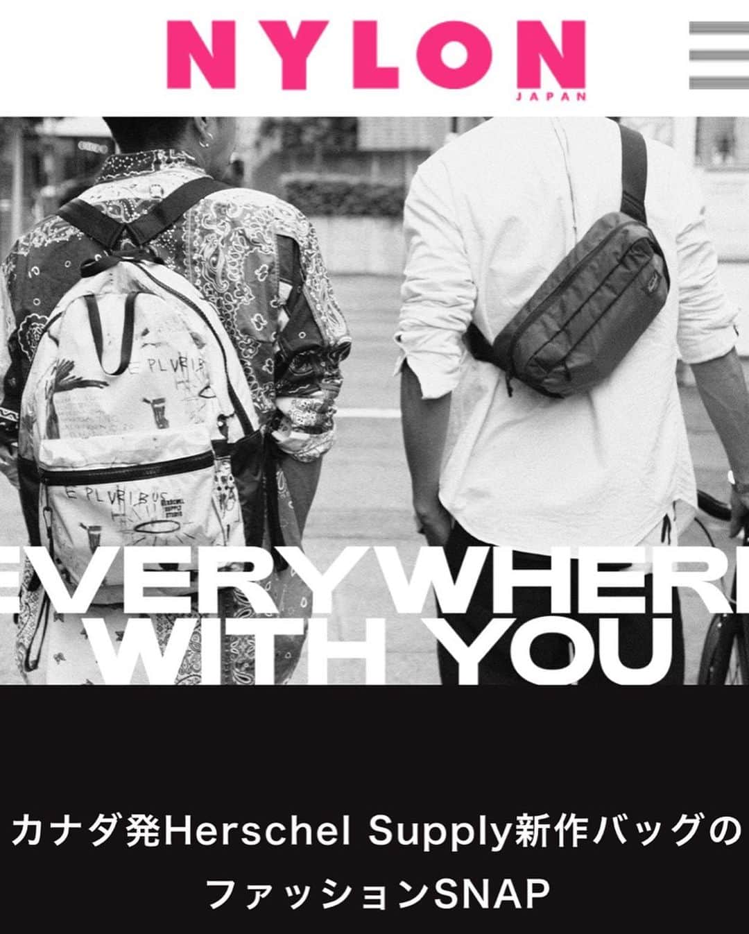 奈良裕也さんのインスタグラム写真 - (奈良裕也Instagram)「@nylonjapan  Herschel Supply @herschelsupply  @herscheljapan  新作バッグfashion snap  #herschelsupply #basquiat」8月10日 17時37分 - yuyanara