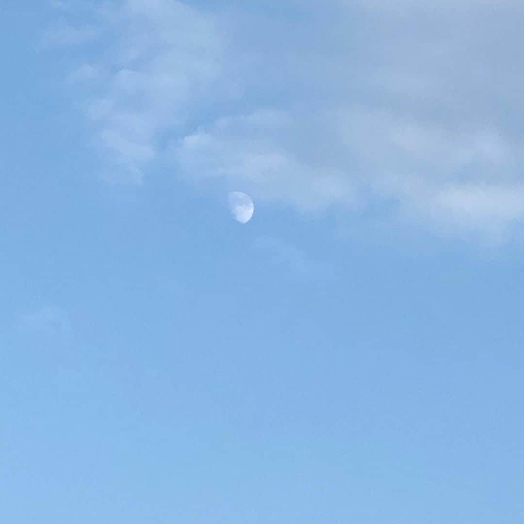 阿部洋子さんのインスタグラム写真 - (阿部洋子Instagram)「#お墓参り  #sunnydays  #moon お月さま出てた！」8月10日 17時37分 - hirocoring
