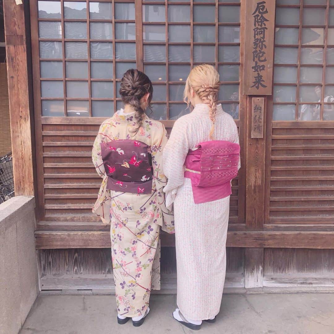青木菜花のインスタグラム：「.﻿ .﻿ 沢山質問きてたけど着物は﻿ てくてく京都で借りたよー！♡﻿ ﻿ 可愛いの沢山あるからおすすめだよ🤭﻿ .﻿ .﻿ #京都 #京都着物 #着物 #着物レンタル #てくてく京都 #イロドリキョウト #着物ヘアアレンジ #着物コーディネート #清水寺 #instagood #instalike #l4l」