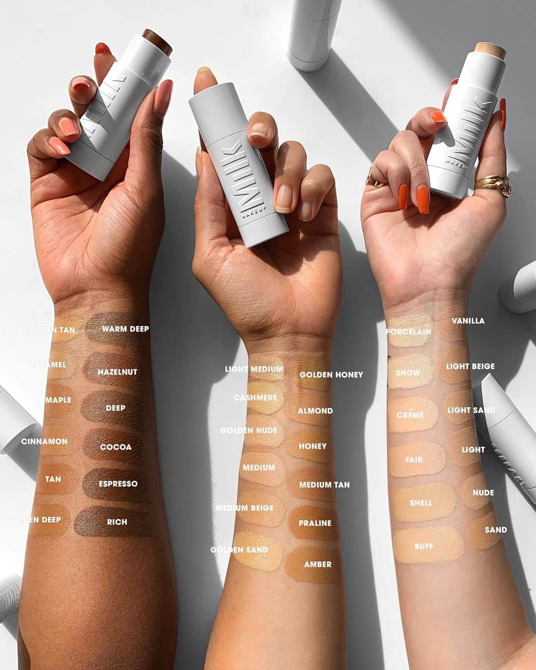 Milk Makeupさんのインスタグラム写真 - (Milk MakeupInstagram)「Do you see your shade of #FlexFoundation?? 👀👇🏼 - We've got 36 shades cuz you've got places to go and there's no time for 8AM shade match sessions - #FlexFoundation is now available on milkmakeup.com and sephora.com in-store @sephora 8/9 on @cultbeauty 8/22」8月7日 0時01分 - milkmakeup