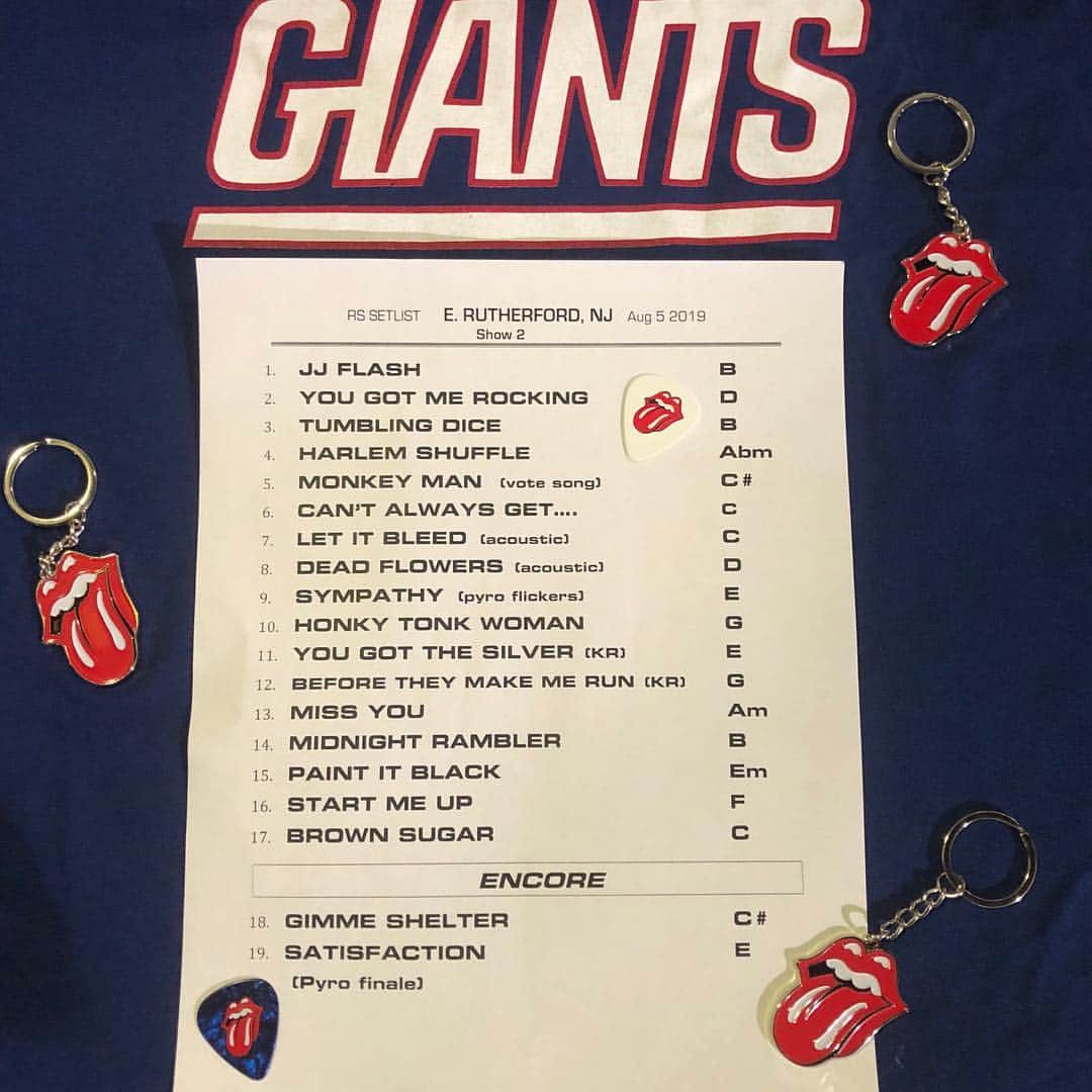 The Rolling Stonesさんのインスタグラム写真 - (The Rolling StonesInstagram)「Thank you New Jersey, so good we played it twice 😎 #stonesnofilter #therollingstones #newjersey #setlist #tour #usa」8月6日 16時20分 - therollingstones
