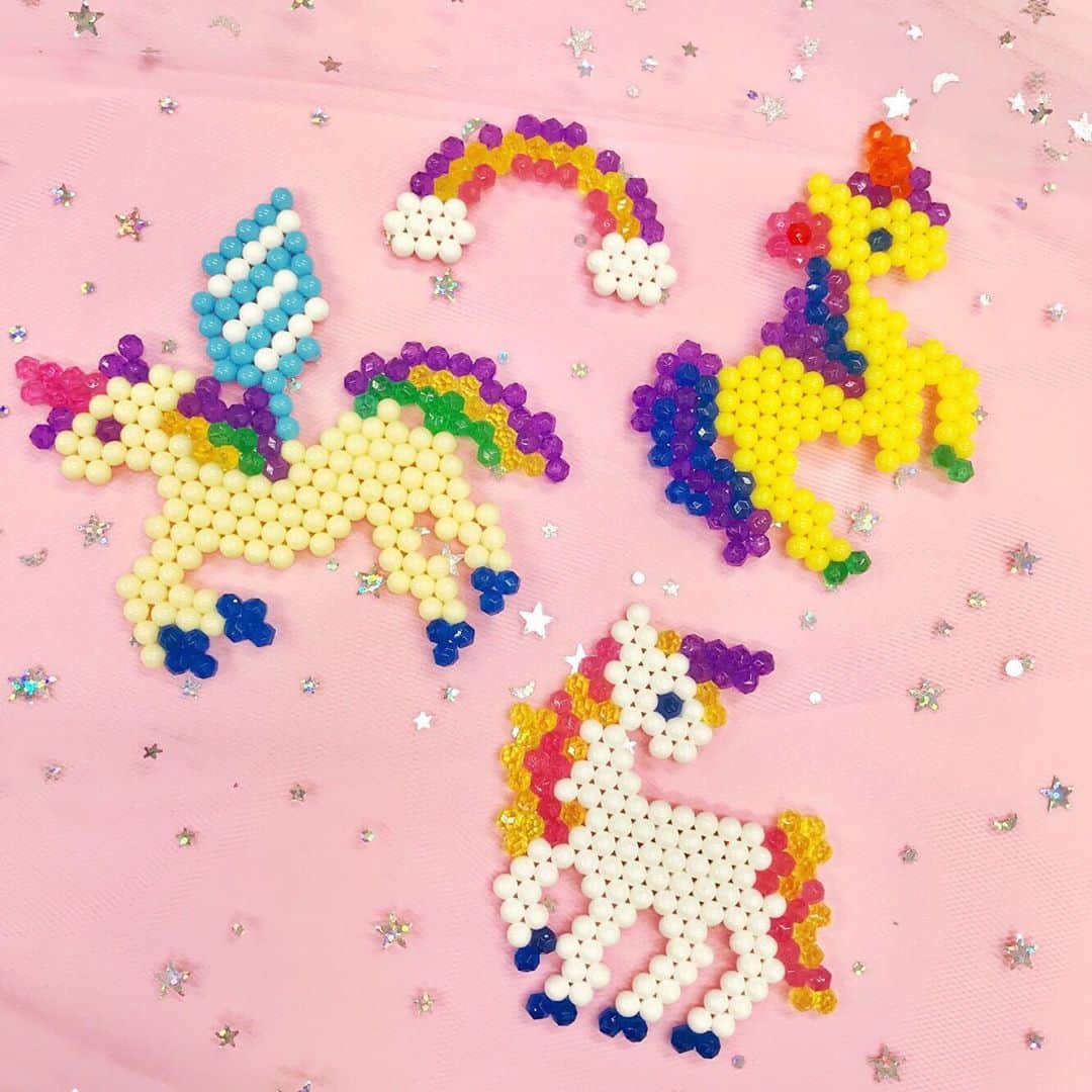 アクアビーズ公式さんのインスタグラム写真 アクアビーズ公式instagram ユニコーンのアクアビーズはファンシーでとてもかわいい スター ピンクでゆめかわいい世界観もプラスしてみました Aquabeads アクアビーズ ビーズ Beads ユニコーン ユニコーン