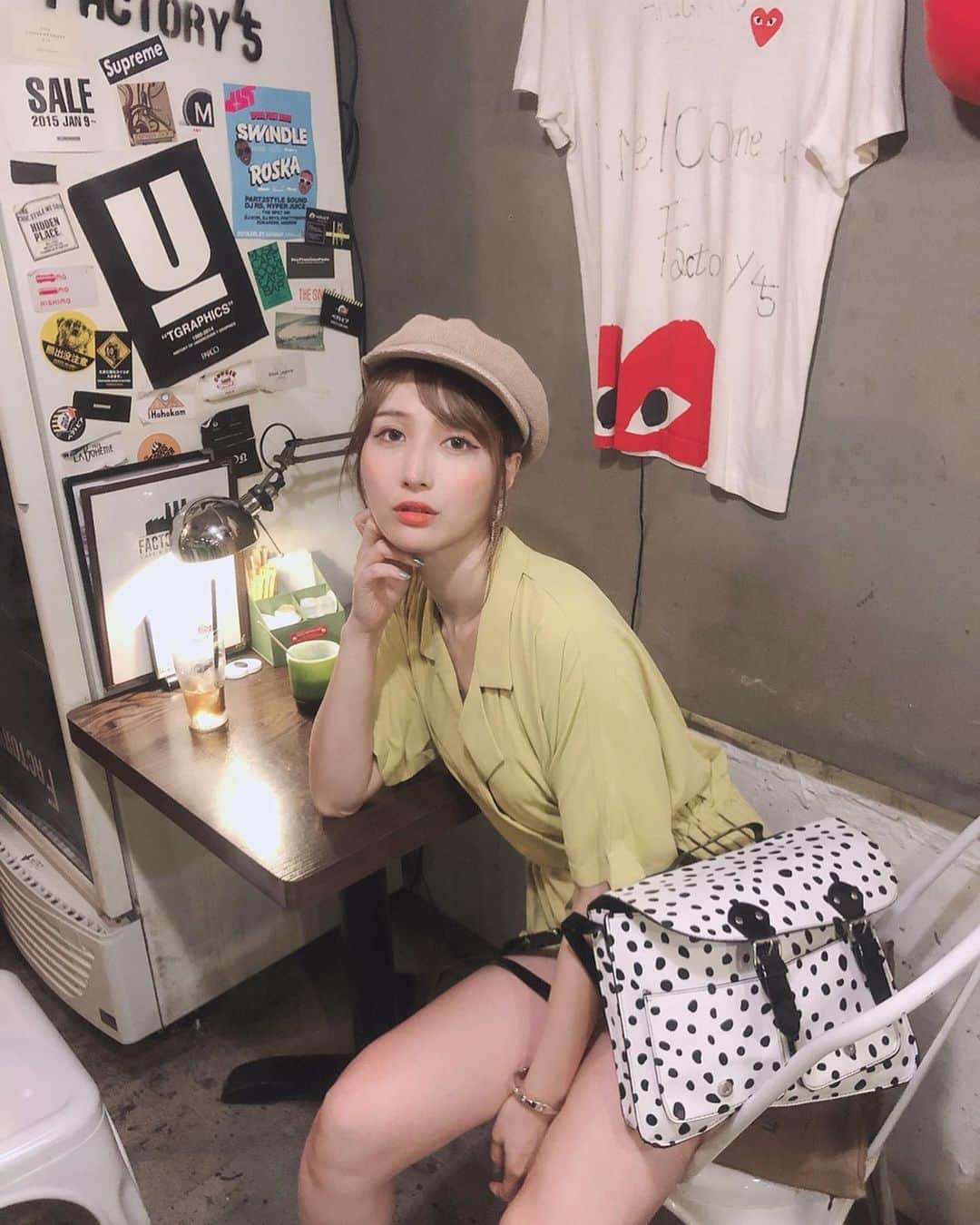 はりーさんのインスタグラム写真 - (はりーInstagram)「夏ファッション🔥 ダルメシアン柄の bagはお気に入り💼 もう五年使ってるの❣️ 物持ちよく長く使ってる💎 KOREAworkの打ち合わせ後✨ だから洋服も基本的に韓国🇰🇷 あとはfast fashionだから バックも2000yenくらいだった🥊♡ 高いか高くないかより よく見えるように着こなすことが 大事かなーって思うからいつもコーディネート すっごく悩んで考えてから載せてるよ🥺 ． ． #koreafashion #fashion #毎日メイク  #チェックワンピ #cool#cute#model#写真好きな人と繋がりたい#帽子#美脚になりたい#すまし顔#可愛い女の子#ヘアースタイル#モデル募集 #followme #followfollow #fashion #instagood #美脚モデル #写真好きな人と繋がりたい #selfie#style #ファインダー越しの私の世界#被写体#sexy#stylish#美脚になりたい#fashionista #ストレッチ#ジム#gymgirl」8月6日 17時28分 - kirarin_harry_official