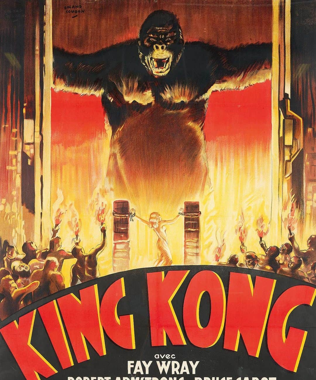 サザビーズさんのインスタグラム写真 - (サザビーズInstagram)「The perfect blend of adventure, science fiction and horror, King Kong is the ultimate monster movie. When released in 1933, the film blew audiences away, smashing all previous box office records 🦍  While most other King Kong posters depict Kong on the Empire State Building, artist Roland Coudon chose to capture him being presented to the public in a Broadway theater as the "Eighth Wonder of the World," a pinnacle moment of the landmark film. This French poster, which served to promote the silver screen hit, is now on view in our London galleries and will be offered as a highlight get of our #OriginalFilmPosters Online auction from August 23 to September 5.  Head to our story to learn more, and to read the full article from @hollywoodreporter 🎞📸🎬 - #SothebysFilmPosters #KingKong #moviehistory #Hollywood」8月6日 18時44分 - sothebys