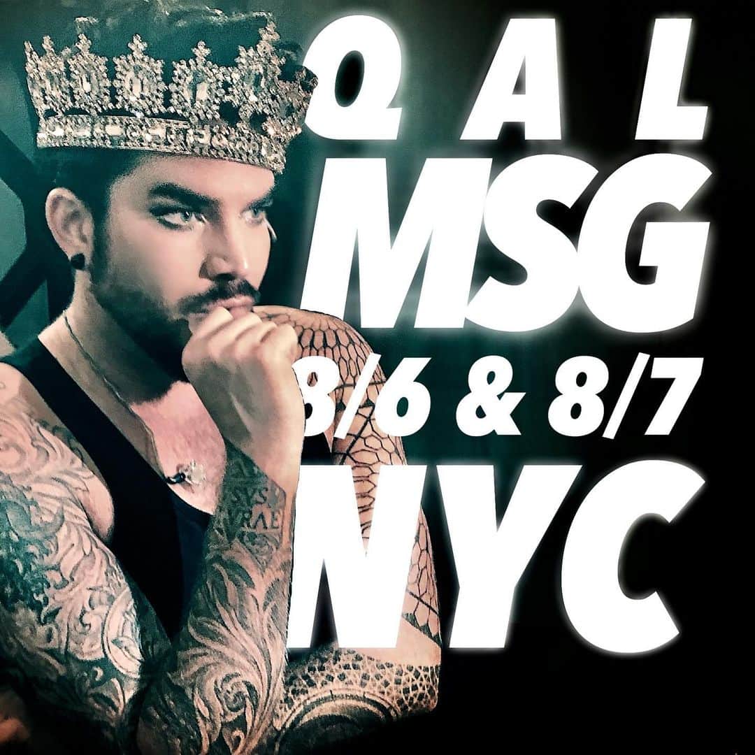 アダム・ランバートさんのインスタグラム写真 - (アダム・ランバートInstagram)「Who’s coming!?? Madison Square Garden - tonight and tomorrow ! @officialqueenmusic #qal」8月7日 0時47分 - adamlambert