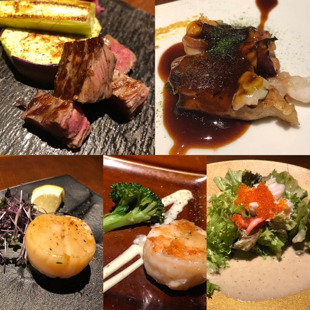のインスタグラム：「落ち着いた個室でいただく鉄板焼き。美味でした」
