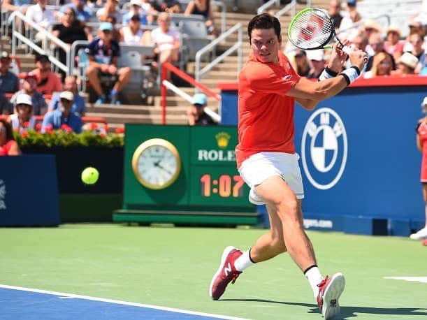 ミロシュ・ラオニッチのインスタグラム：「It’s great to be back in Montreal playing in front of the amazing support of the Canadian people. 🇨🇦」