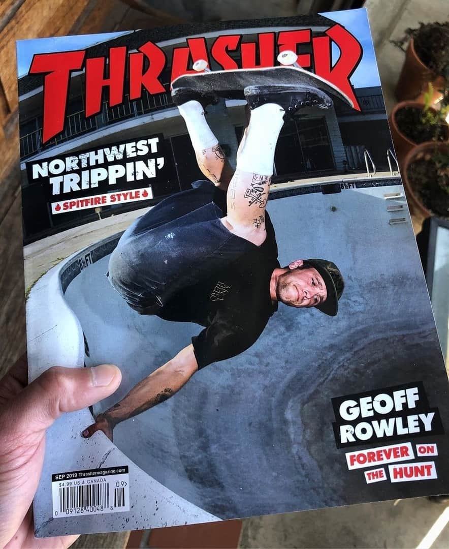 のインスタグラム：「Solid cover for Raney Beres💥🔨 📸:@photojoebrook @thrashermag #DotLogo」