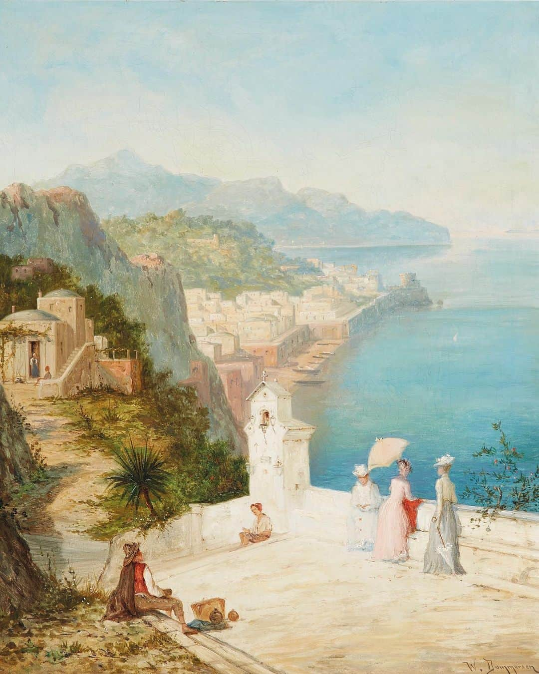 クリスティーズさんのインスタグラム写真 - (クリスティーズInstagram)「Dreaming of la dolce vita... ☀️ ☀️ ☀️ .⠀ William Raymond Dommersen (c. 1850–1927), ‘Italian Coastal Scene’. Estimate: $3,000-5,000.⠀ .⠀ Interiors – 21 & 22 August at Christie’s New York.⠀ .⠀ @christiesinteriors #art #artwork #artist #painting #williamraymonddommersen #italy #summer #travel #holiday #seaside」8月7日 1時34分 - christiesinc