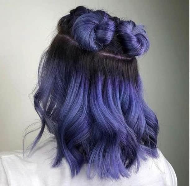 CosmoProf Beautyさんのインスタグラム写真 - (CosmoProf BeautyInstagram)「Double the buns, Double the fun ✌💜⁣ ⁣ Formula👇⁣ Root(ish) area is @matrix #SoColorCult Stonewashed Denim, Lavender Macaroon and Royal Purple.⁣ Ends are Dusty Purple, Lavender Macaroon, Marble Grey, and a dot of Black💜⁣ Hair by: @moredonethanabun⁣ ⁣ #repost #matrixcolor #matrixhair #cosmoprofbeauty #licensedtocreate #lavenderhair #purplehair #purplehairdontcare #spacebuns」8月7日 4時20分 - cosmoprofbeauty