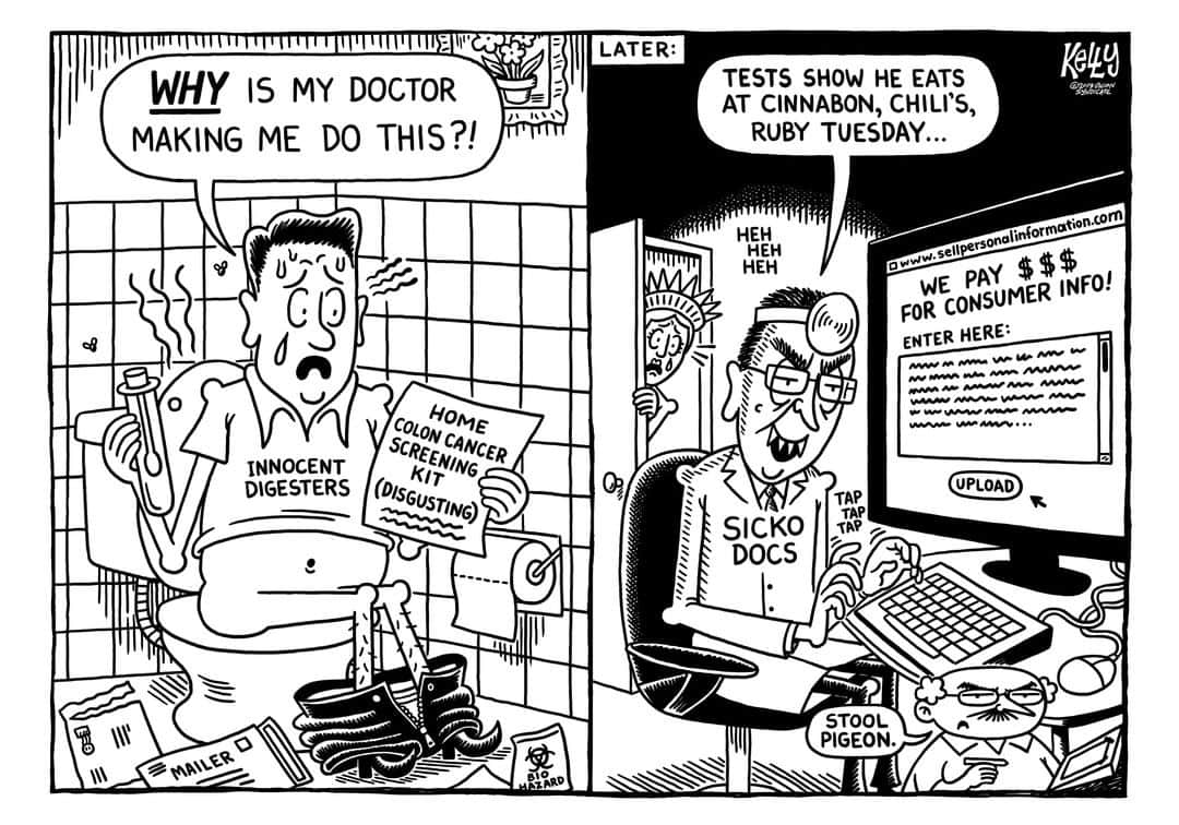 ジ・オニオンさんのインスタグラム写真 - (ジ・オニオンInstagram)「This Week's Editorial Cartoon: "Data Dump"」8月7日 5時00分 - theonion