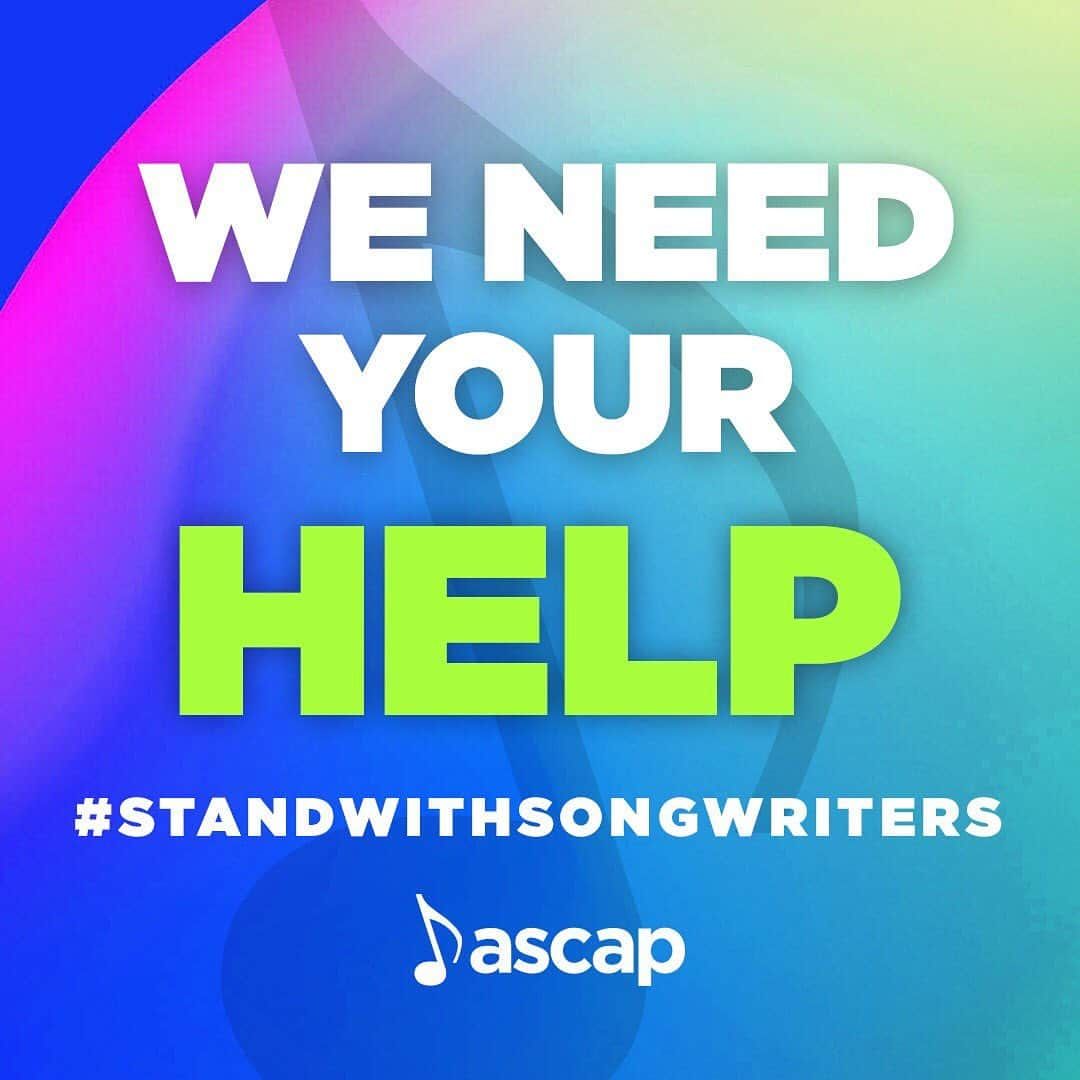 ASCAPさんのインスタグラム写真 - (ASCAPInstagram)「We have 4 more days to make a change.. Tell the Department of Justice to #StandWithSongwriters & modernize the #ASCAP consent decree. Sign our letter at the link in our bio & spread the word by tagging your friends below.」8月7日 6時41分 - ascap