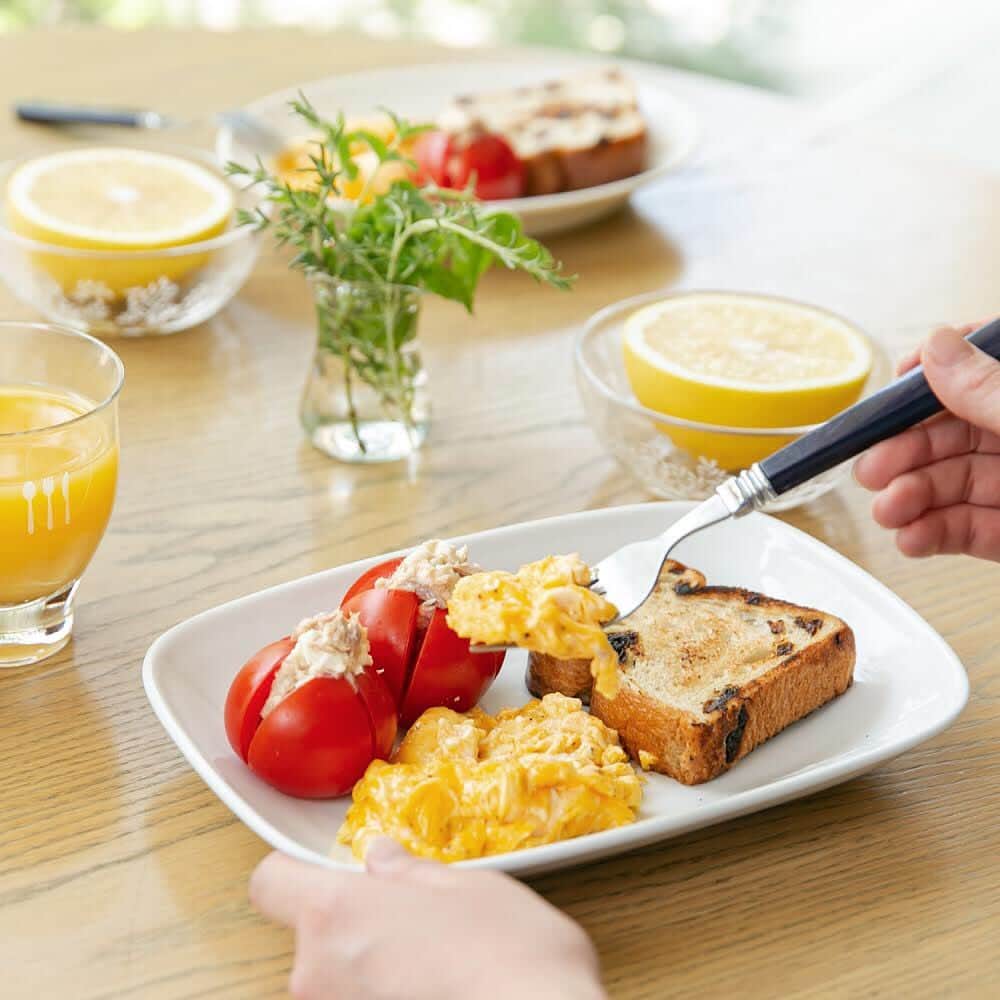 栗原はるみ「ゆとりの空間 」さんのインスタグラム写真 - (栗原はるみ「ゆとりの空間 」Instagram)「・﻿ ＼夏にうれしい朝ごはん／﻿ ﻿ 元気な一日のスタートに大切な、朝ごはん。﻿ 朝からじりじりと暑いこの時期は、﻿ さっぱりとした味つけや野菜をたっぷり摂れるメニューなど、﻿ 体にやさしい朝ごはんがおすすめです。﻿ ﻿ 朝ごはんで身体を整えて、夏を元気に過ごしましょう。﻿ ﻿ ▼続きはプロフィールのリンクから﻿ @yutorino_kukan﻿ ﻿ ﻿ #ゆとりの空間 #sharewithKuriharaharumi #朝ごはん #朝食 #夏 #朝 #スタート #キッチン用品 #食器 #器 #レシピ」8月7日 11時00分 - yutorino_kukan