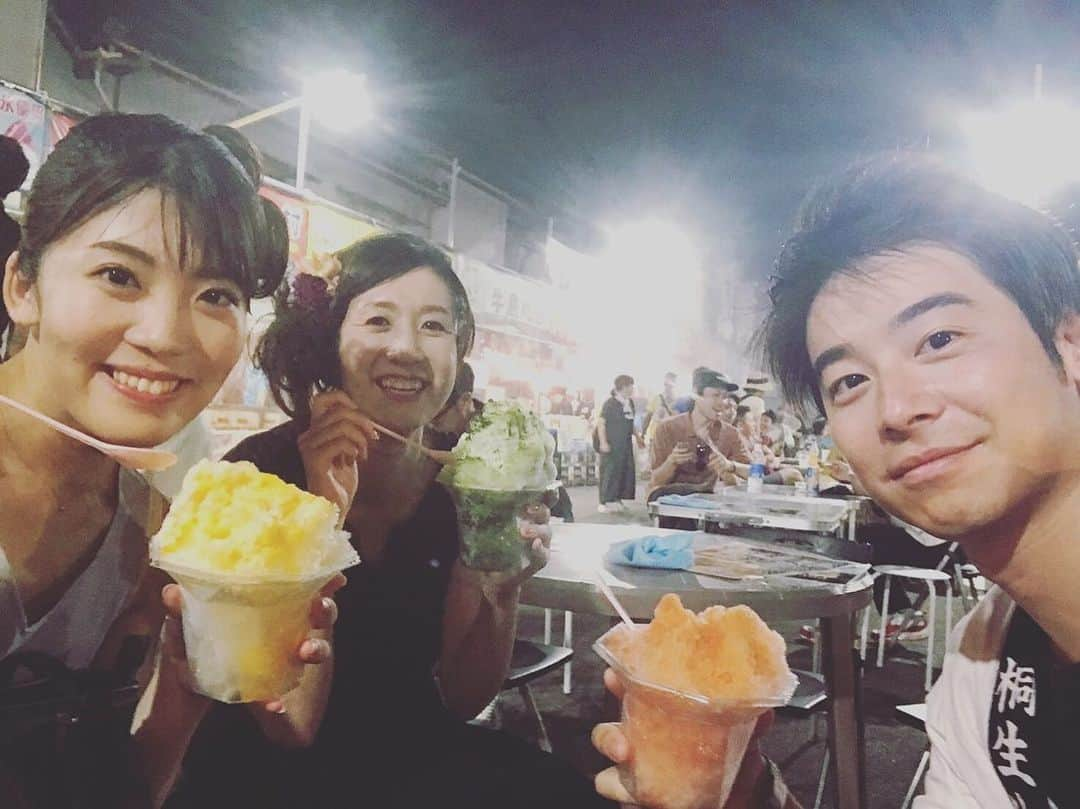 三隅有里子さんのインスタグラム写真 - (三隅有里子Instagram)「* 夏の思い出。祭り🏮かき氷🍧浴衣👘 仕事ですけど…。 #夏の思い出 #思い出 #summer #祭り #festival #かき氷 #shavedice #浴衣 #yukata #桐生八木節まつり #桐生 #kiryu #八木節 #生中継 #中継 #小松正英 #飯野詩帆 #再放送 #今月11日  #群馬 #gunma  #群馬テレビ #群テレ #gtv #アナウンサー #局アナ #局アナの仕事 #地方局で働くということ」8月7日 14時52分 - misumi_gtv