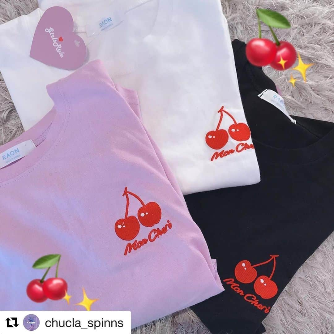 ガールズルールさんのインスタグラム写真 - (ガールズルールInstagram)「#Repost @chucla_spinns ・・・ 🍒girl'srule🍒 . ガールズルールから、とっても可愛いチェリー刺繍のTシャツが入荷してきました😍シンプルなデザインなので何にでも合わせやすいです💯 . 可愛いチェリー刺繍Tシャツ、この夏は一枚持っておけば間違いなし🐈カラバリはピンク、ホワイト、ブラックです🖤 . ¥1,980＋tax」8月7日 16時29分 - girlsrule_official