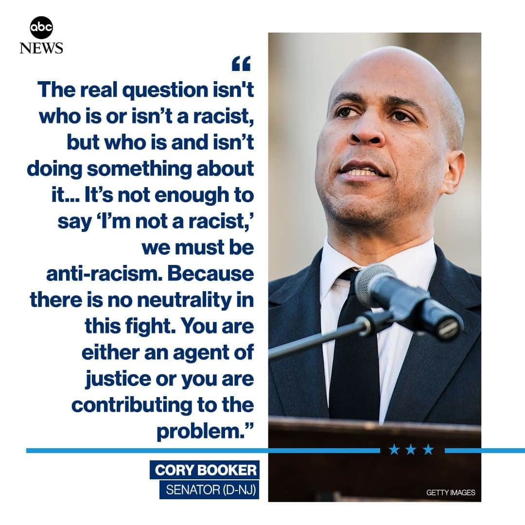 ABC Newsさんのインスタグラム写真 - (ABC NewsInstagram)「Sen. Cory Booker: "The real question isn't who is or isn’t a racist, but who is and isn’t doing something about it...You are either an agent of justice or you are contributing to the problem." #corybooker #donaldtrump #politics #elpaso #dayton」8月8日 3時20分 - abcnews