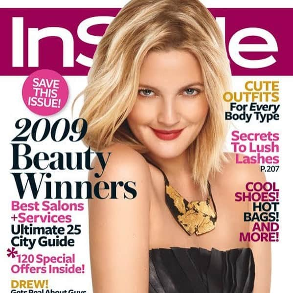 ドリュー・バリモアさんのインスタグラム写真 - (ドリュー・バリモアInstagram)「Happy 25th Anniversary @instylemagazine !! I love looking back at all of the covers we did together since 1999!! #InStyle25」8月8日 3時31分 - drewbarrymore