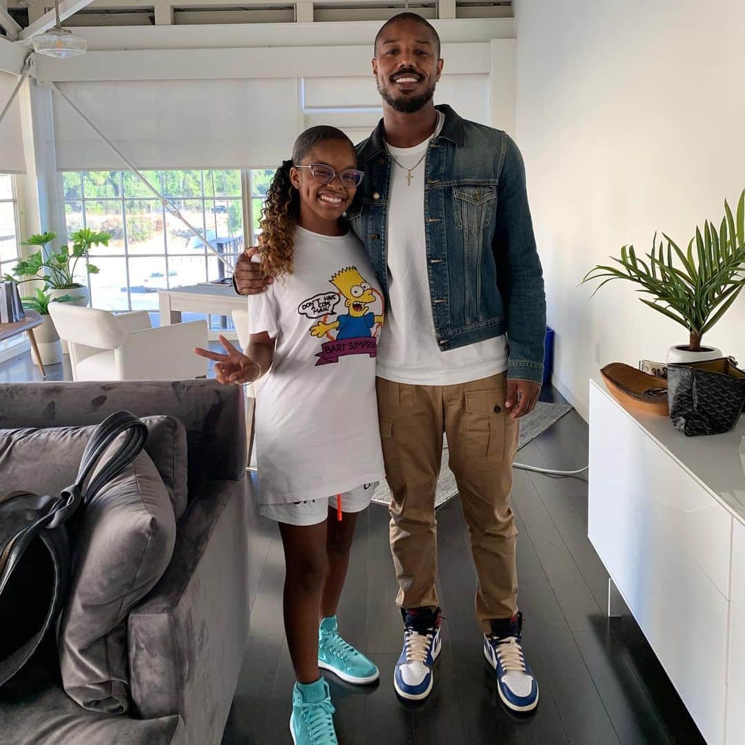マイケル・B・ジョーダンのインスタグラム：「Tried to convince Marsai to hire me for her next project...she said “I’ll be in touch” LOL 🤦🏾‍♂️」