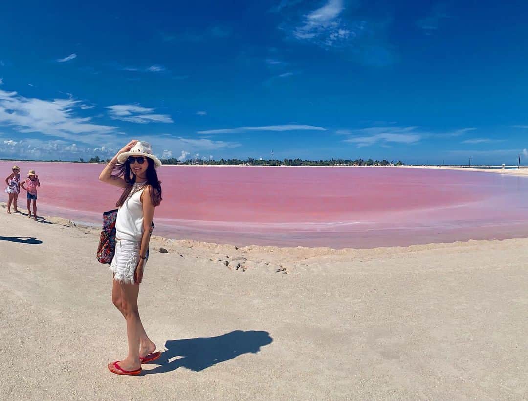 平山美春さんのインスタグラム写真 - (平山美春Instagram)「💖💖Pink Lagoon💖💖 不思議❣️だけどとっても綺麗✨ 近くにフラミンゴも生息していて、フラミンゴと全く同じ色してた💖 . #pinklake #pinklagoon  #pink #cancun #mexico  #ピンクレイク #カンクン #メキシコ  #trip #travel」8月7日 20時44分 - miharuhirayama