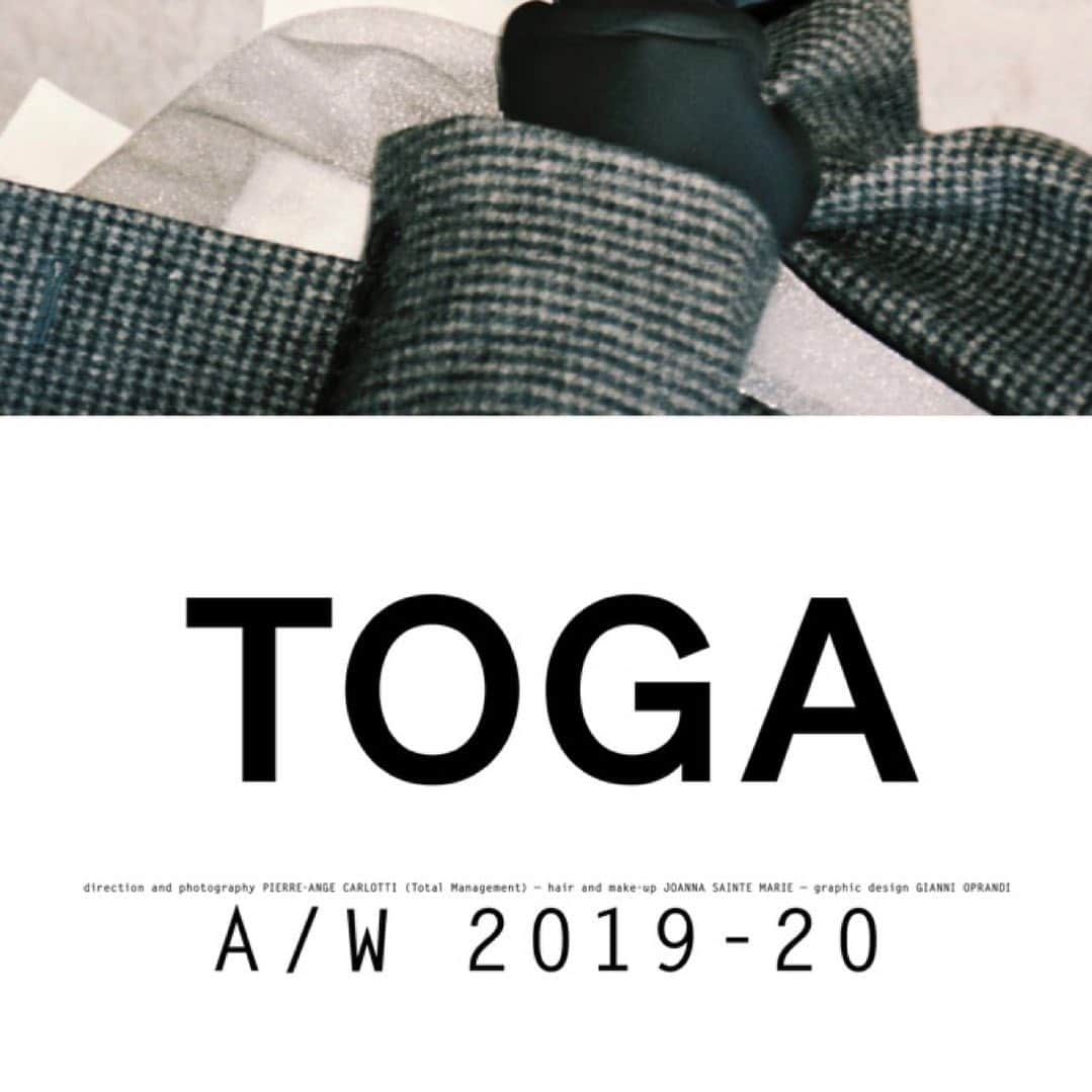 TOGAさんのインスタグラム写真 - (TOGAInstagram)「TOGA AUTUMN/WINTER 2019-20 launching on Friday 9th August at TOGA stores. ・ direction and photography Pierre-Ange Carlotti(Total Management) graphic design GIANNI OPRANDI ・ #toga #togaarchives #toga19aw #トーガ #トーガアーカイブス」8月7日 21時13分 - togaarchives