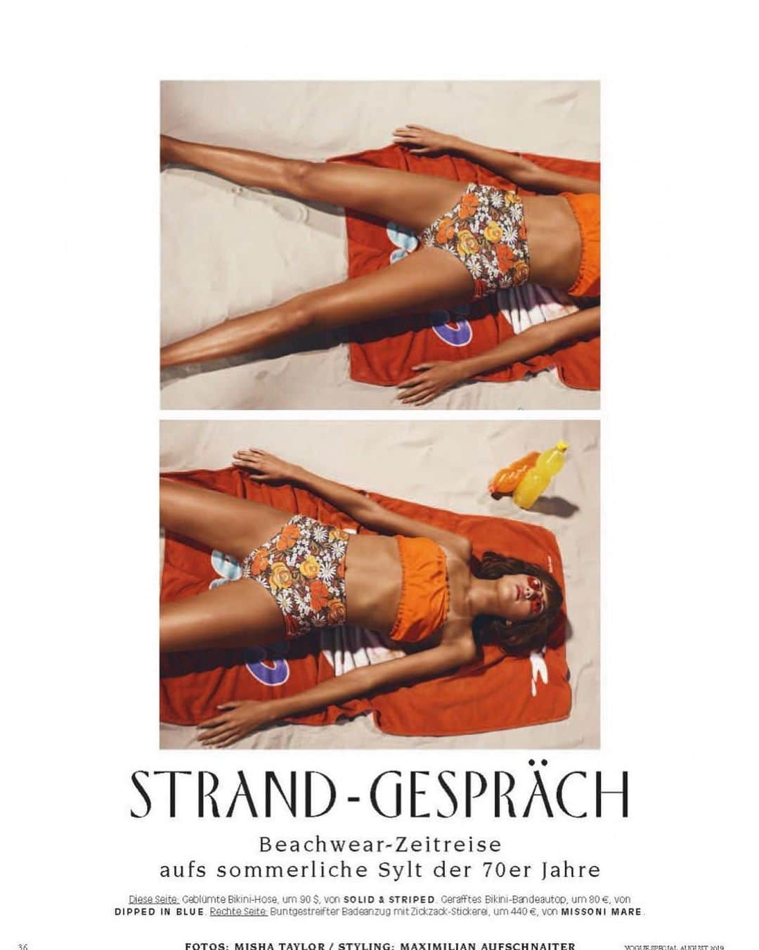 ヴァレリー・カウフマンのインスタグラム：「Do not disturb #EndlessSummer @VogueGermany by @Misha_Taylor 🧡」